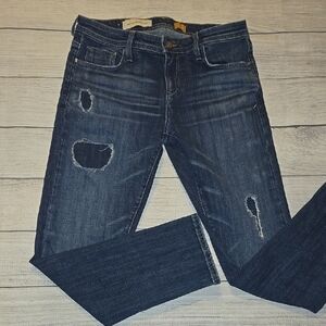 Pilcro and the Letterpress Patchwork Skinny Jeans Dark Wash Size 29